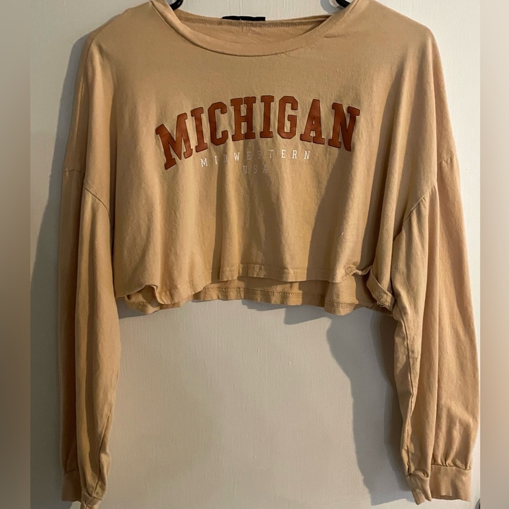 MICHIGAN LONGSLEEVE CROPTOP